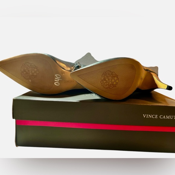 BLACK ANKLE BOOTS Vince Camuto Nandi Size 8 - Picture 3 of 6